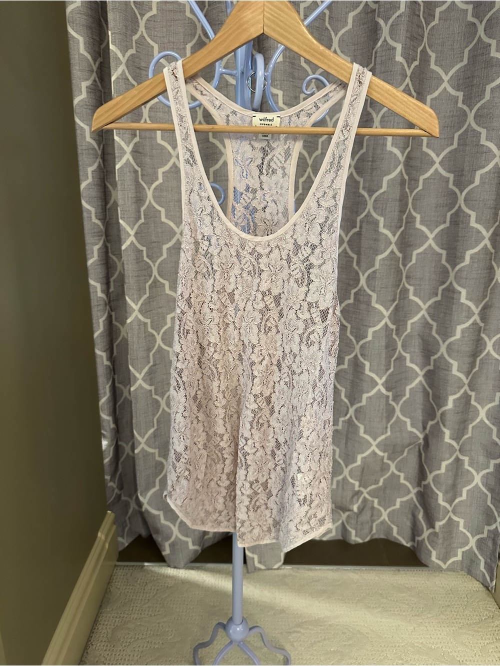 Wilfred Lace Racerback Tank in Light Beige